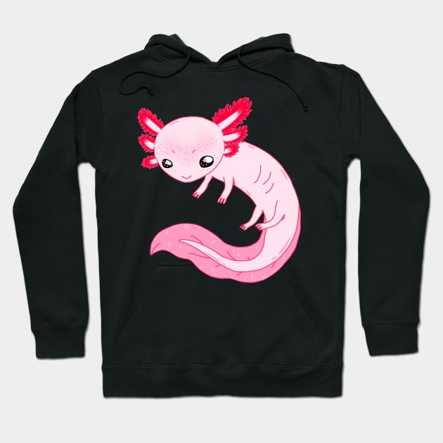 Cute Axolotl Design Hoodie by TheLuckyAxolotl